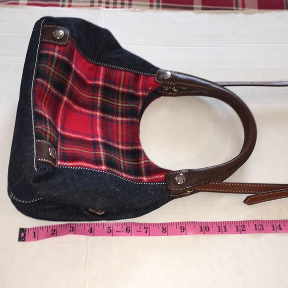 Tartan Shoulder / Crossbody Bag Red White&Blue Messenger over shld or Long Strap - Picture 8 of 17